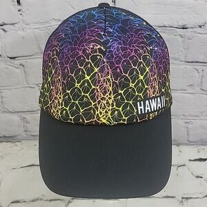 Hawaii Pineapple Print Trucker Hat Unisex Cap Snapback Foam Front Mesh Surfware
